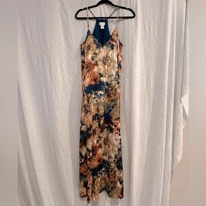 Nicole Miller Racer Back Maxi Dress with Pockets